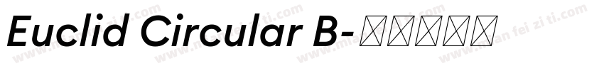 Euclid Circular B字体转换